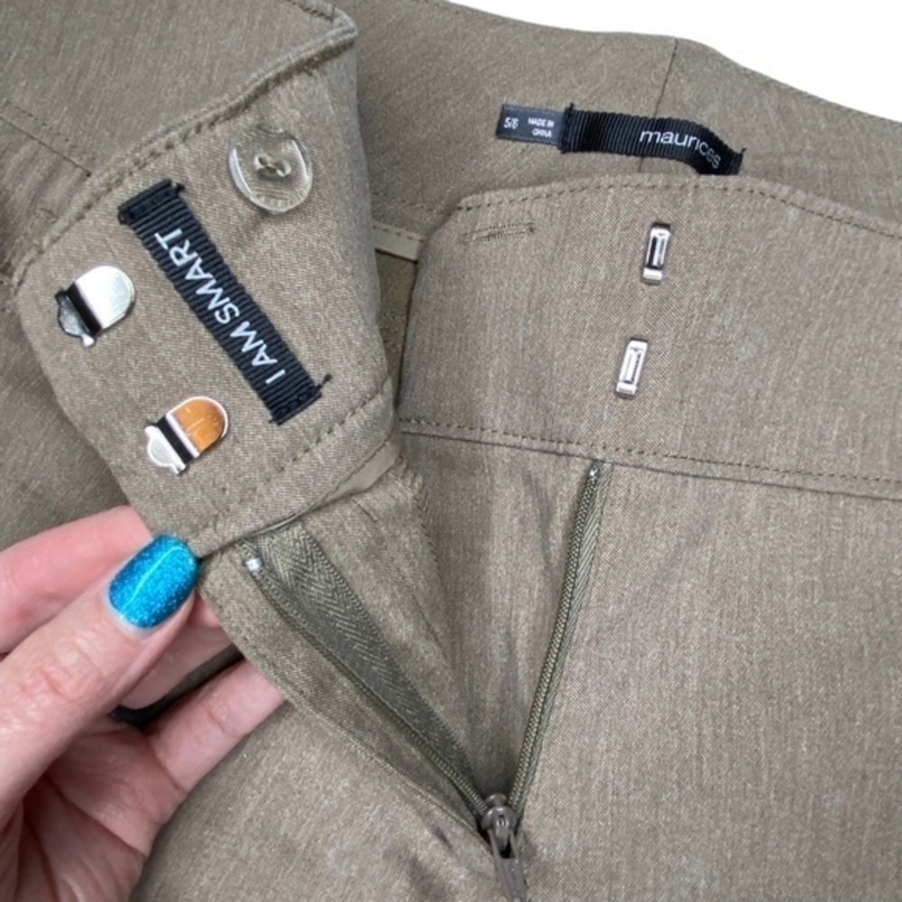 Maurices Smart Trouser Capri Pants Taupe Business Career Casual Dress Size 5 6 - Picture 8 of 16